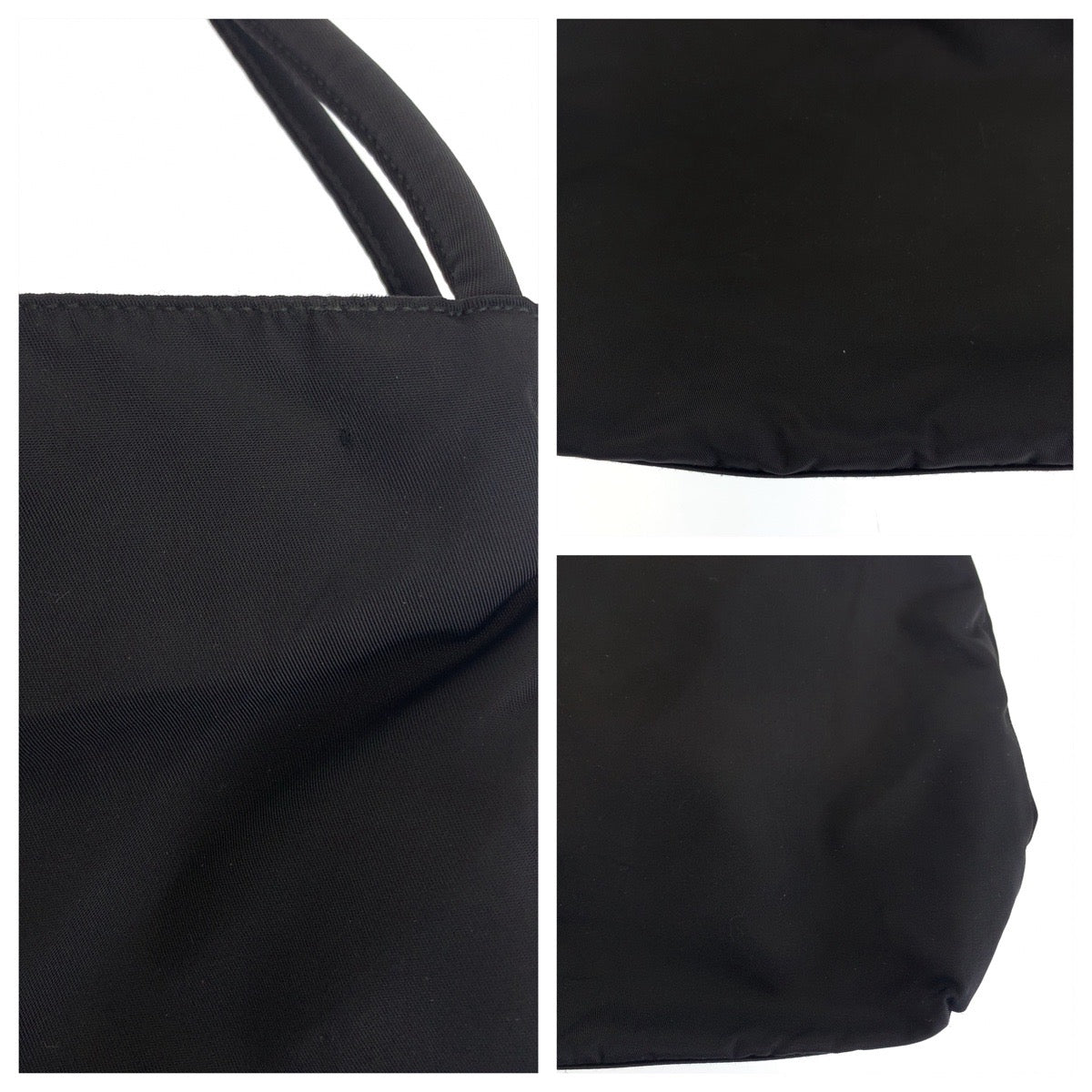 12483
PRADA プラダ テスート 三角ロゴプレート ブラック 黒 シルバー金具 ナイロン B6243 トートバッグ ショルダーバッグ  レディース