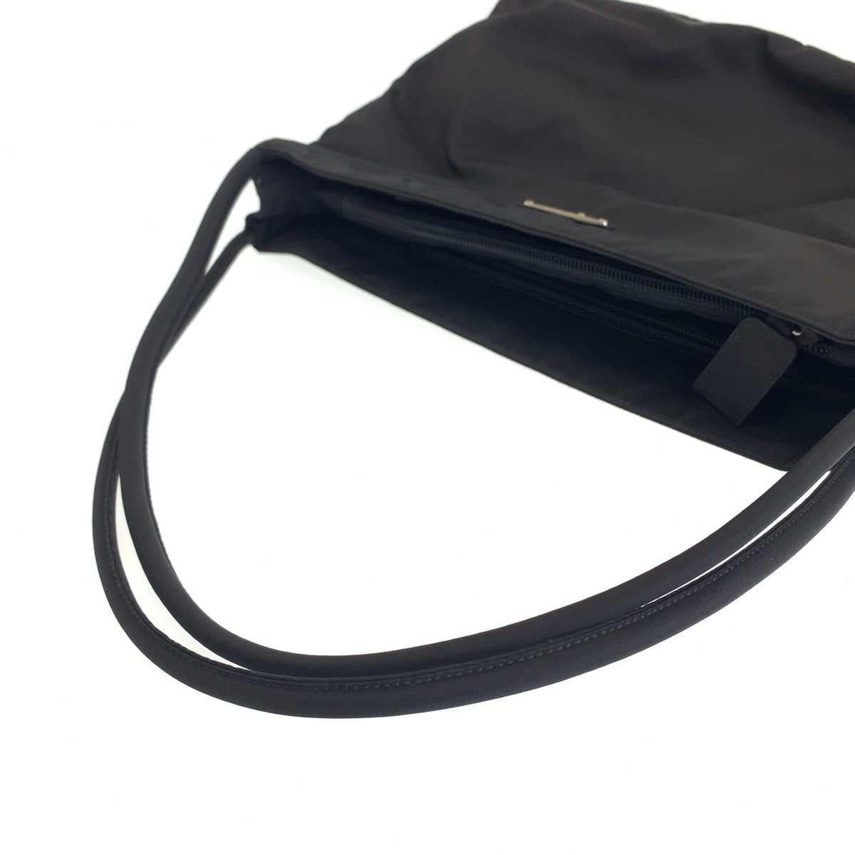 12483
PRADA プラダ テスート 三角ロゴプレート ブラック 黒 シルバー金具 ナイロン B6243 トートバッグ ショルダーバッグ  レディース