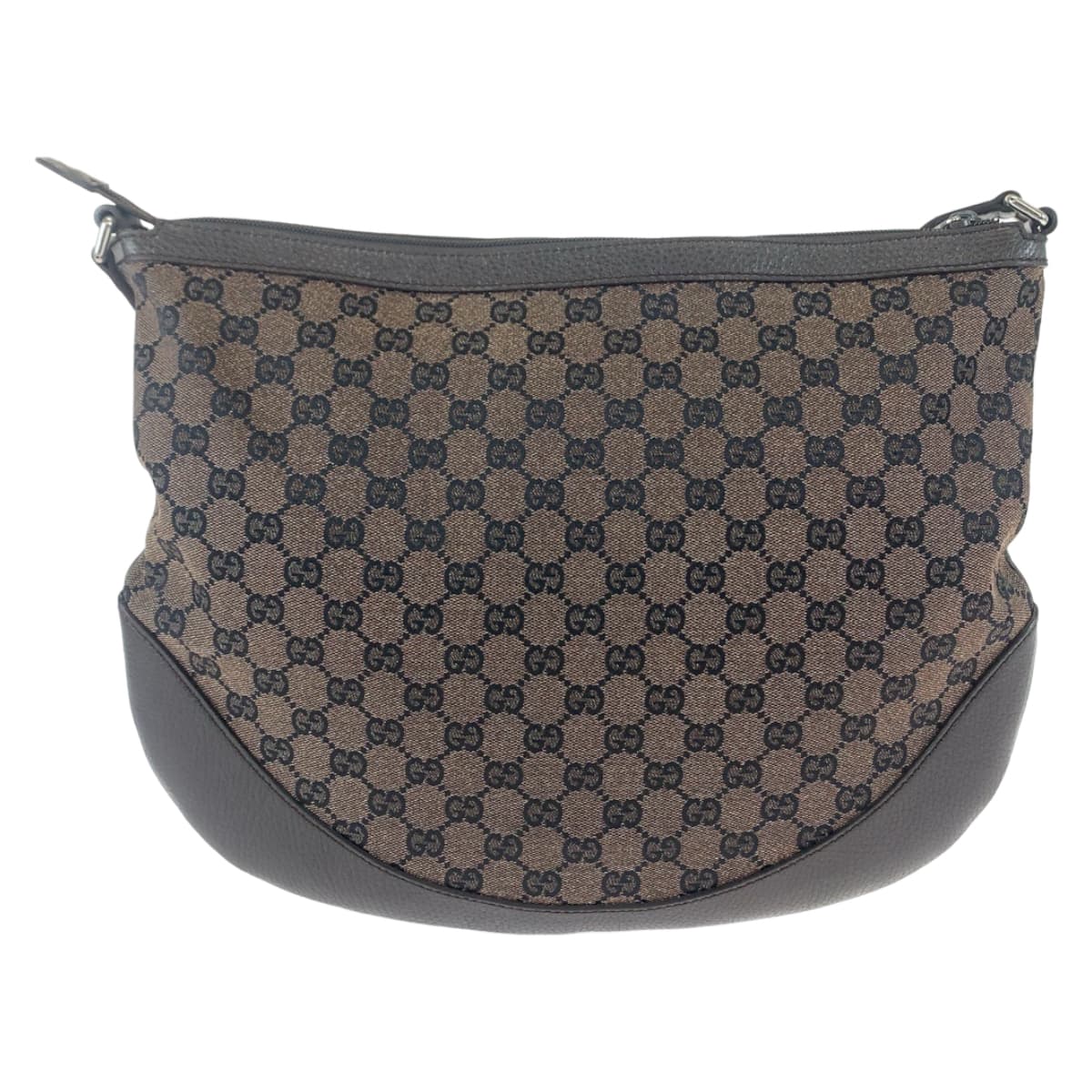 11098
GUCCI グッチ ブラウン シルバー金具 GGキャンバス / レザー 272380 斜め掛け ショルダーバッグ メッセンジャーバッグ  レディース