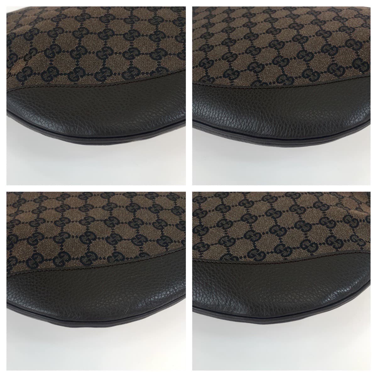 11098
GUCCI グッチ ブラウン シルバー金具 GGキャンバス / レザー 272380 斜め掛け ショルダーバッグ メッセンジャーバッグ  レディース