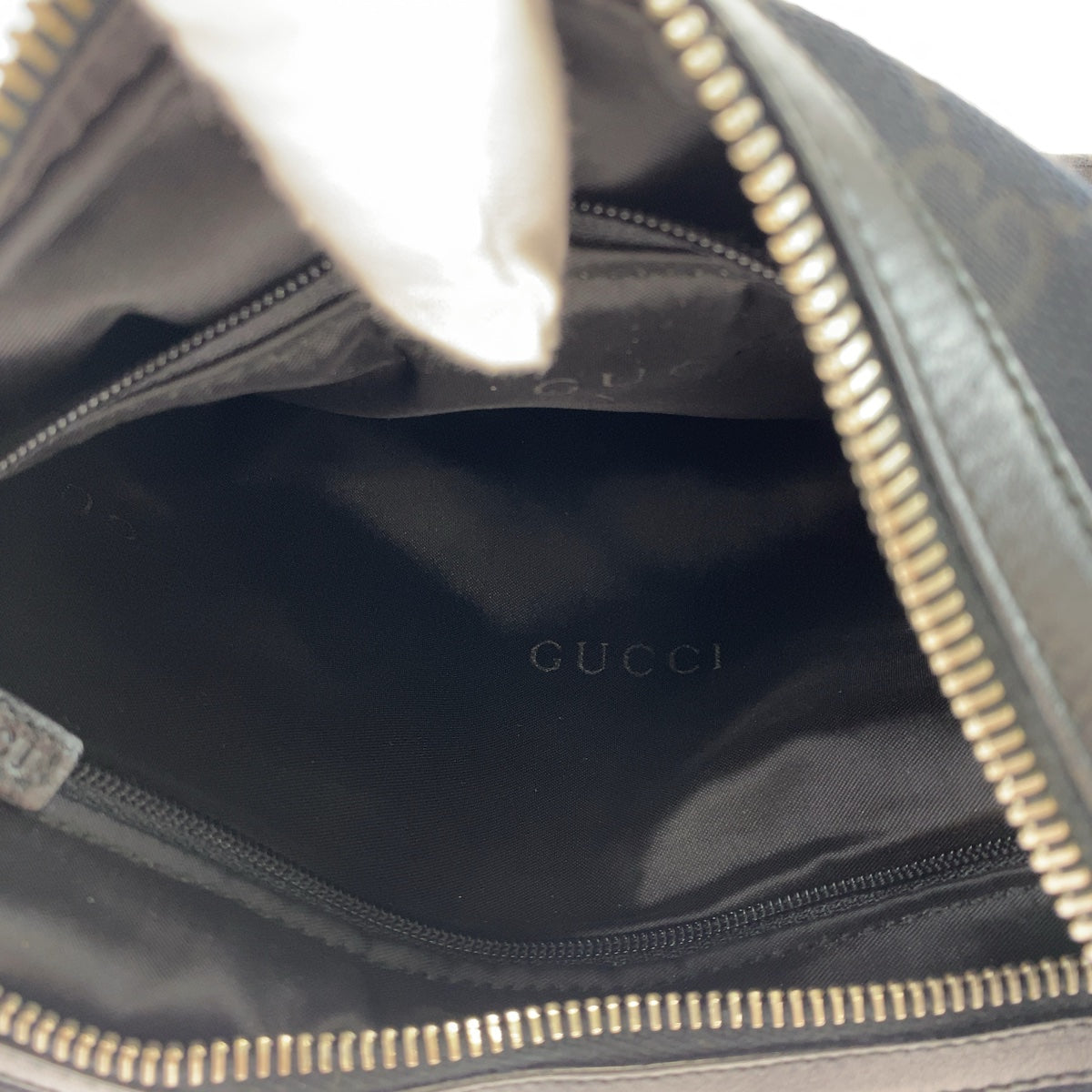 11099
GUCCI グッチ ブラック 黒 シルバー金具 GGキャンバス / レザー 001 3812 ホーボー ショルダーバッグ ハンドバッグ  レディース