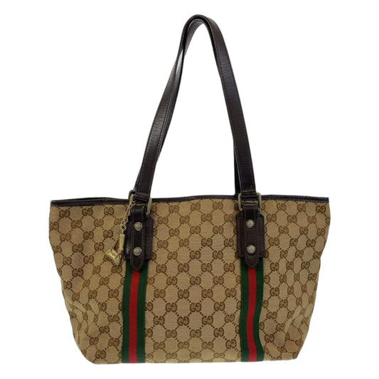 11101
GUCCI グッチ シェリーライン ベージュ マルチカラー GGキャンバス 137396 トートバッグ ショルダーバッグ  レディース