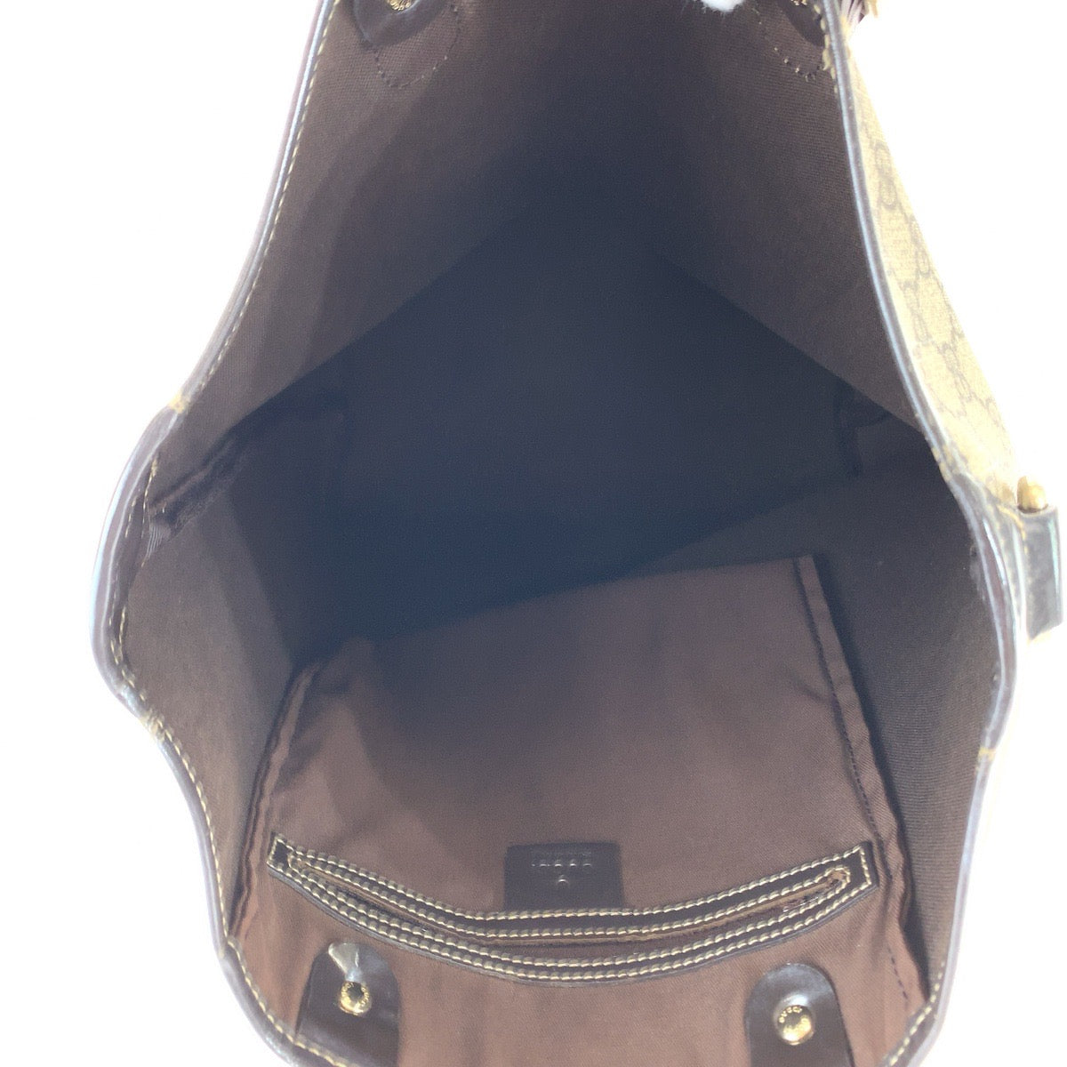 11104
GUCCI グッチ ブラウン ゴールド金具 GGスプリームキャンバス 189896 トートバッグ ハンドバッグ ショルダーバッグ  レディース