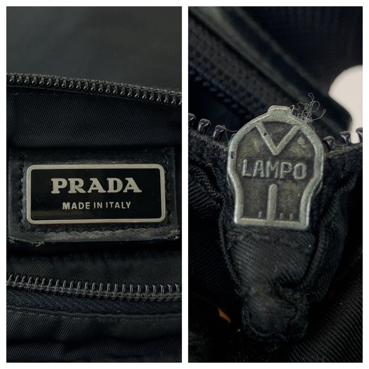 12482
PRADA プラダ テスート 三角ロゴプレート ブラック 黒 シルバー金具 ナイロン 斜め掛け ショルダーバッグ メッセンジャーバッグ  メンズ