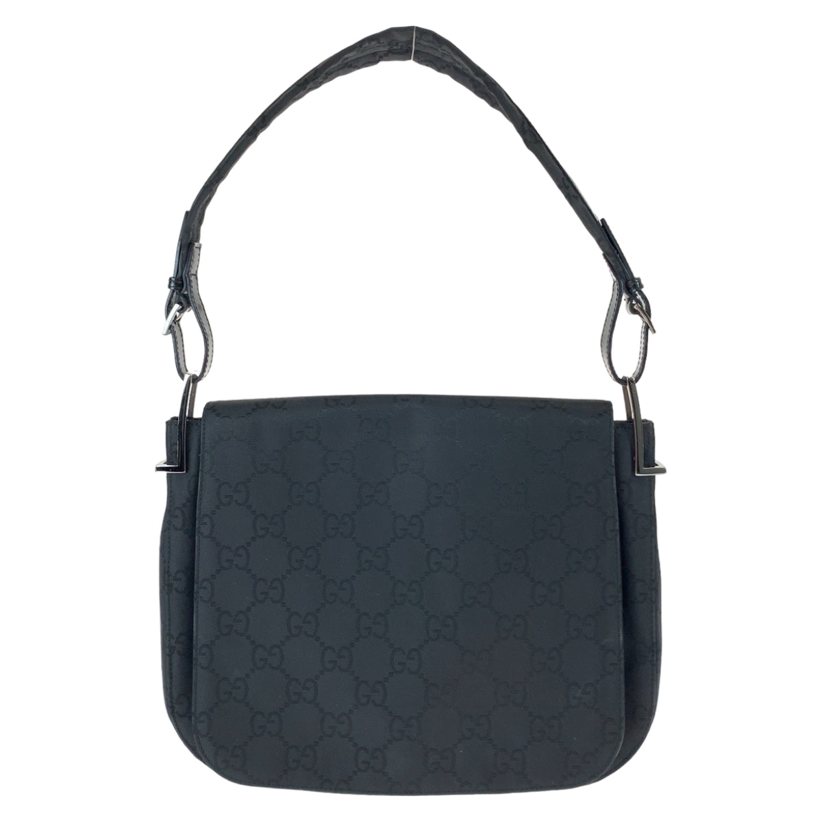 11106
GUCCI グッチ GG柄 ブラック シルバー金具 GGキャンバス 001 3195 002214 ホーボー ショルダーバッグ  レディース