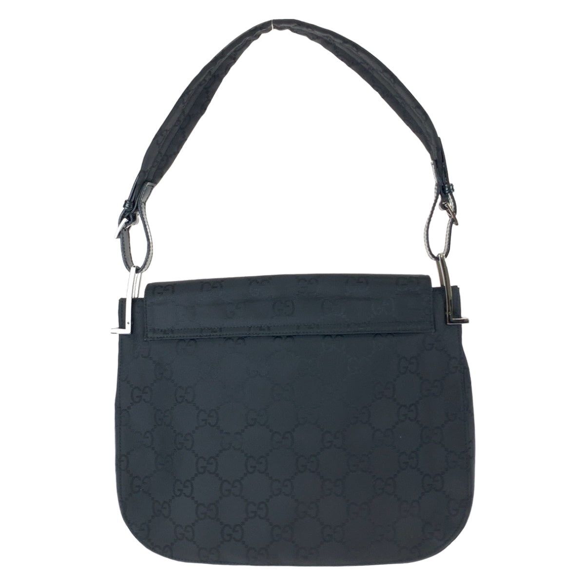 11106
GUCCI グッチ GG柄 ブラック シルバー金具 GGキャンバス 001 3195 002214 ホーボー ショルダーバッグ  レディース