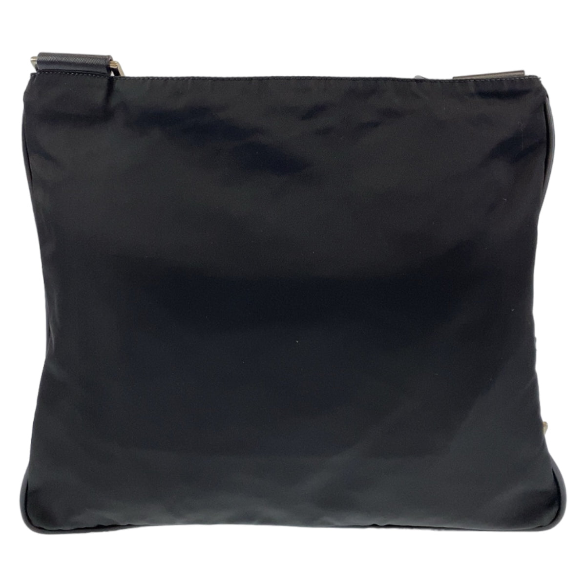 11110
PRADA プラダ テスート 三角ロゴプレート ブラック 黒 シルバー金具 ナイロン 斜め掛け ショルダーバッグ  レディース