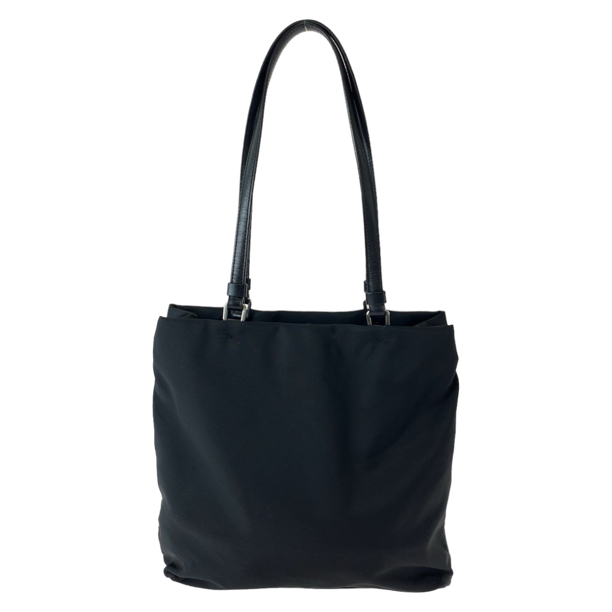 11111
PRADA プラダ テスート 三角ロゴプレート ブラック 黒 シルバー金具 ナイロン トートバッグ ショルダーバッグ  レディース