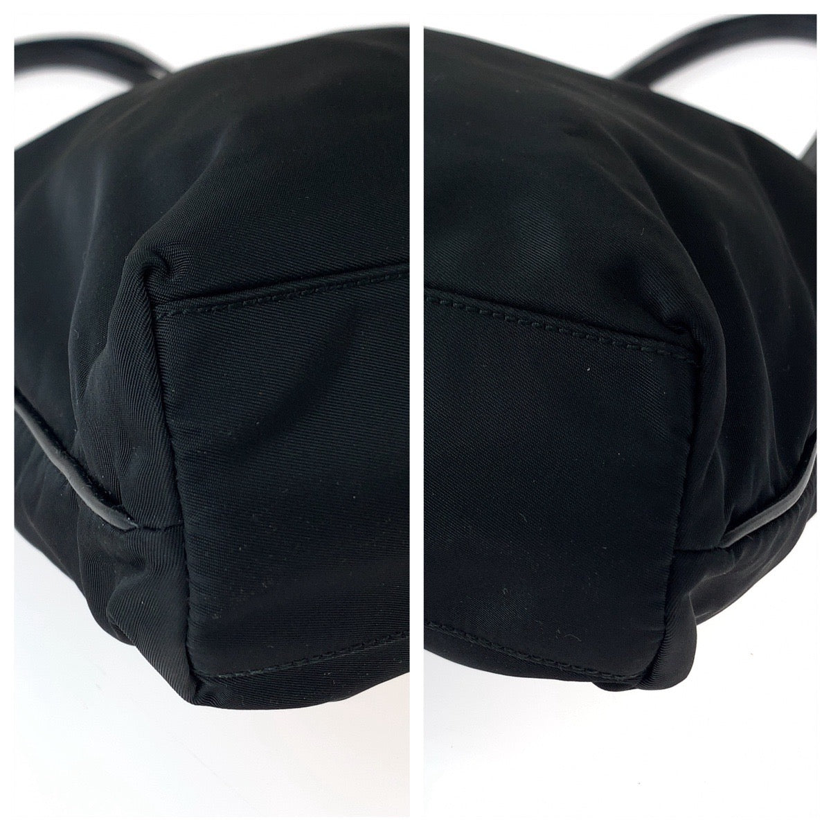 11111
PRADA プラダ テスート 三角ロゴプレート ブラック 黒 シルバー金具 ナイロン トートバッグ ショルダーバッグ  レディース