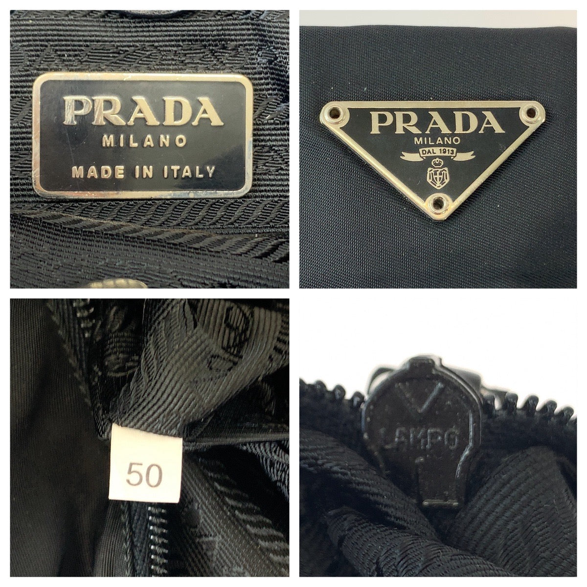 11111
PRADA プラダ テスート 三角ロゴプレート ブラック 黒 シルバー金具 ナイロン トートバッグ ショルダーバッグ  レディース