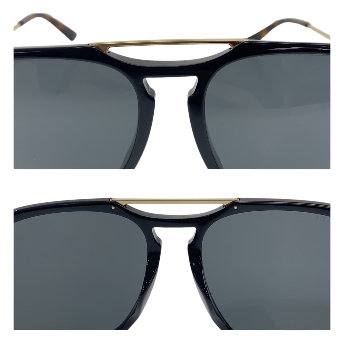 11113
GUCCI グッチ ブラック ブラウン ゴールド金具 プラスチック GG0321S 001 55□19 145 サングラス ウェリントン  メンズ ABP25