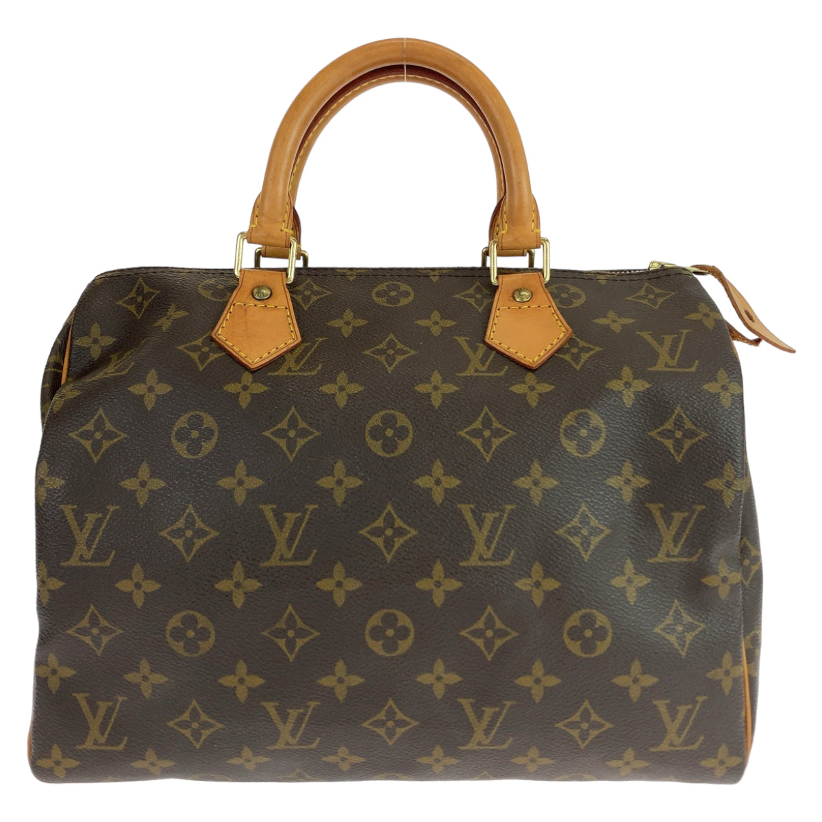 LOUIS VUITTON ルイヴィトン モノグラム スピーディ30 ブラウン 茶 ゴールド金具 PVC M41526 ボストンバッグ ハンドバッグ  レディース