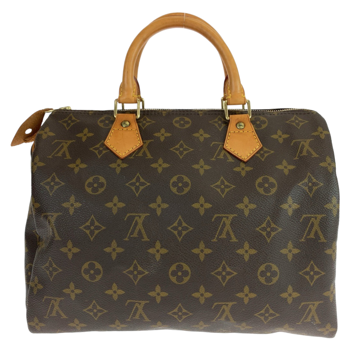 LOUIS VUITTON ルイヴィトン モノグラム スピーディ30 ブラウン 茶 ゴールド金具 PVC M41526 ボストンバッグ ハンドバッグ  レディース