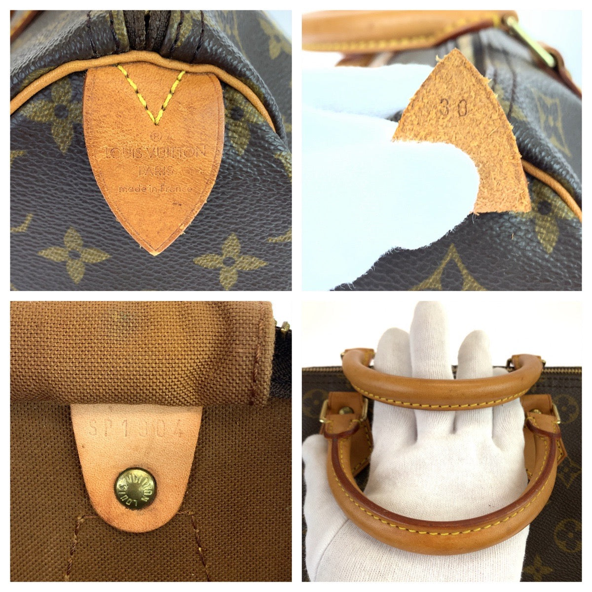 LOUIS VUITTON ルイヴィトン モノグラム スピーディ30 ブラウン 茶 ゴールド金具 PVC M41526 ボストンバッグ ハンドバッグ  レディース