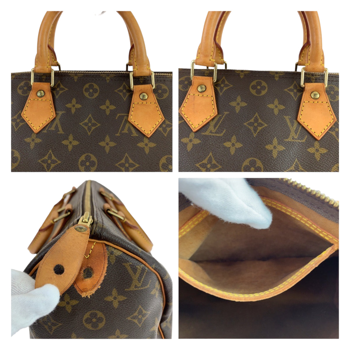 LOUIS VUITTON ルイヴィトン モノグラム スピーディ30 ブラウン 茶 ゴールド金具 PVC M41526 ボストンバッグ ハンドバッグ  レディース