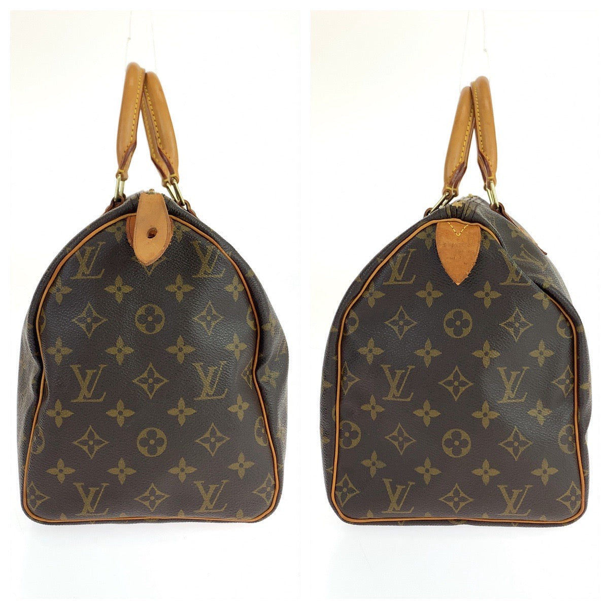 LOUIS VUITTON ルイヴィトン モノグラム スピーディ30 ブラウン 茶 ゴールド金具 PVC M41526 ボストンバッグ ハンドバッグ  レディース