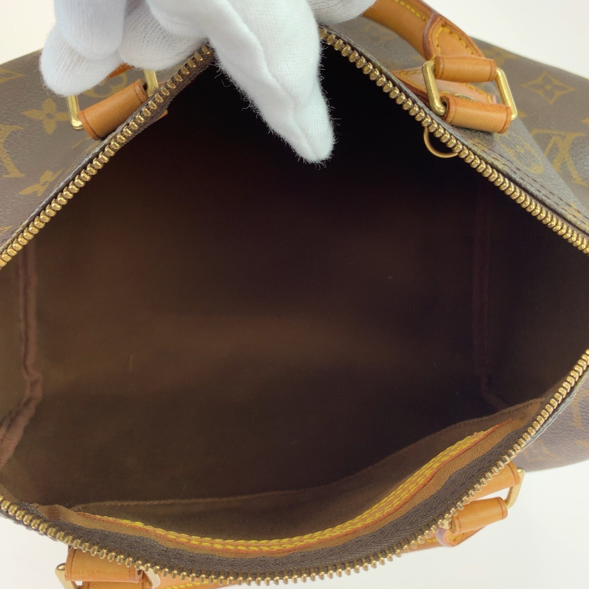 LOUIS VUITTON ルイヴィトン モノグラム スピーディ30 ブラウン 茶 ゴールド金具 PVC M41526 ボストンバッグ ハンドバッグ  レディース