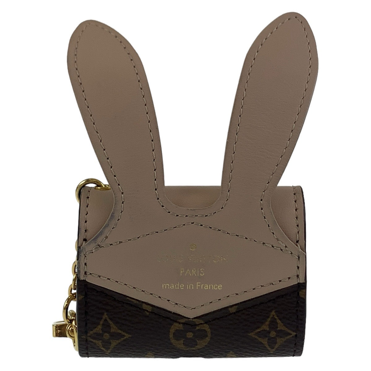 LOUIS VUITTON ルイヴィトン モノグラム エテュイ イヤホン ピンク ブラウン ホワイト ゴールド金具 レザー / PVC GI0863 エアポッズケース AirPods/AirPods Proケース  レディース