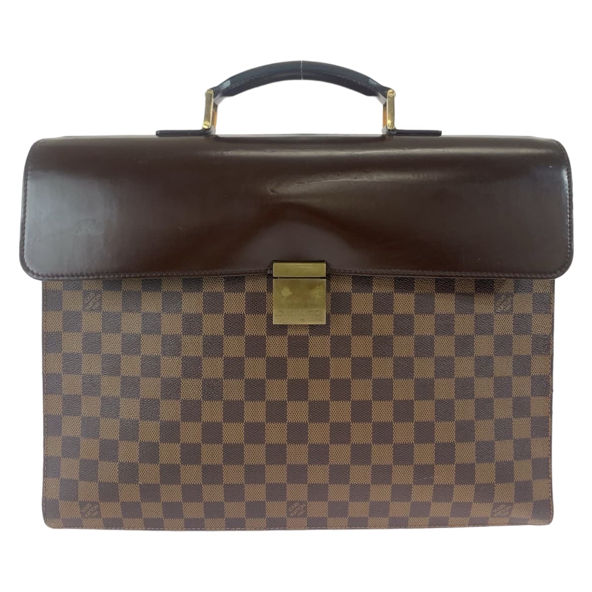 11120
LOUIS VUITTON ルイヴィトン ダミエ アルトナ GM ブラウン ゴールド金具 PVC / レザー N53312 ビジネスバッグ ブリーフケース  メンズ