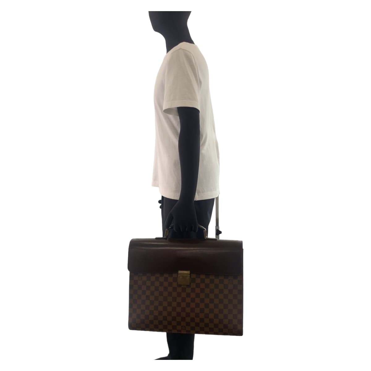 11120
LOUIS VUITTON ルイヴィトン ダミエ アルトナ GM ブラウン ゴールド金具 PVC / レザー N53312 ビジネスバッグ ブリーフケース  メンズ