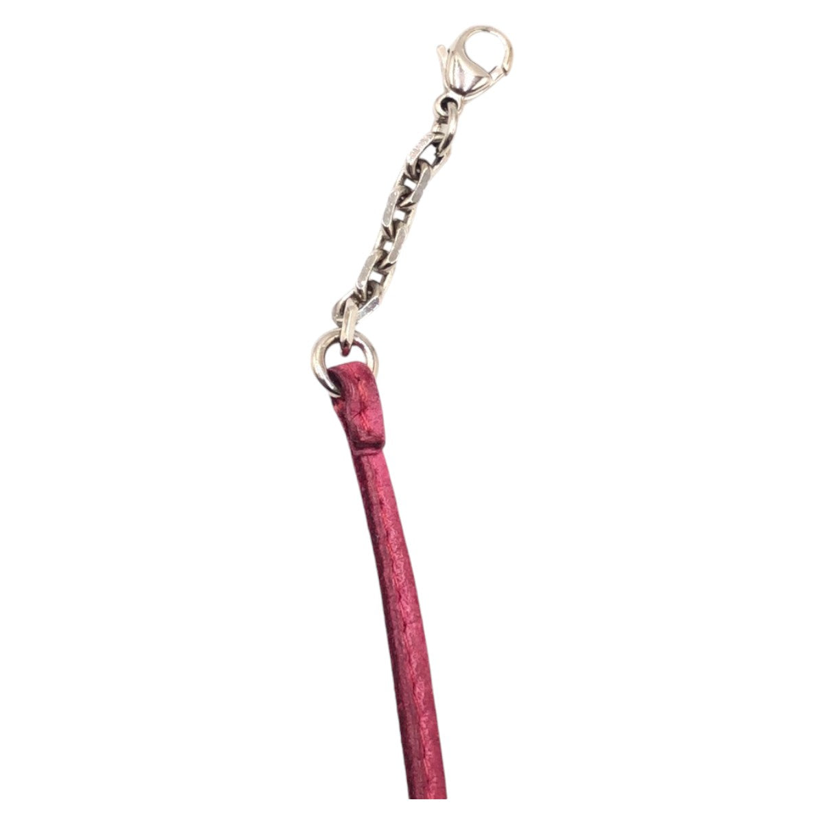 12850
HERMES エルメス カルメン チータ ピンク レザー チャーム キーホルダー  レディース