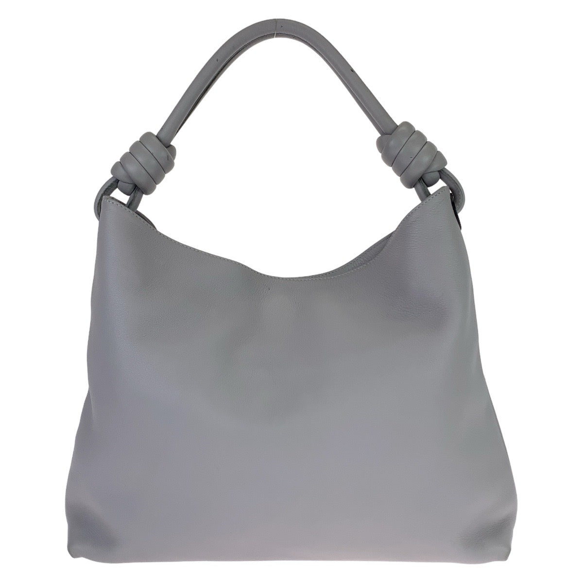 LOEWE ロエベ アナグラム フラメンコ ホーボー スモール グレー 灰色 レザー ショルダーバッグ ハンドバッグ  レディース