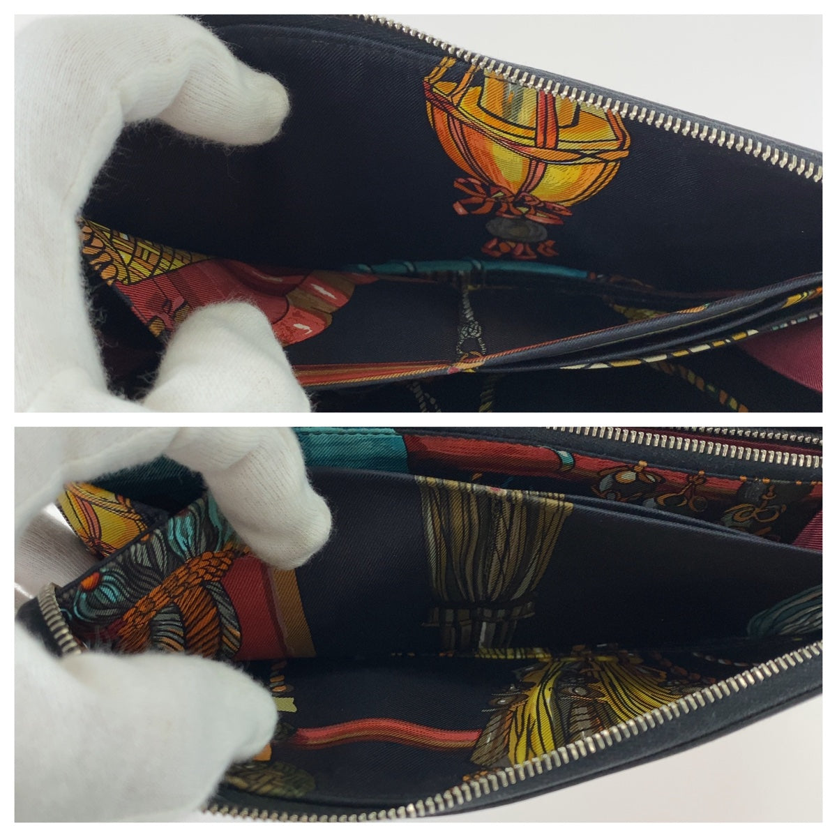 HERMES エルメス アザップシルクインロング ブラック 黒 シルバー金具 ヴォーエプソン 長財布 ラウンドファスナー 男女兼用 □M刻印  メンズ
