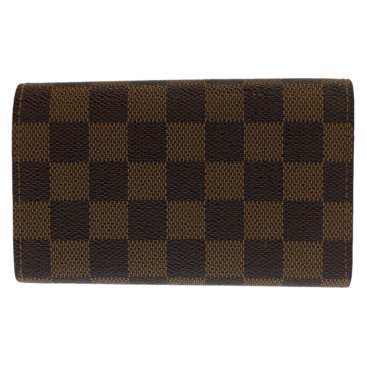 11123
 LOUIS VUITTON Damier Portefeuille Tresor Brown Gold Hardware PVC N61730 Folding Wallet Compact Wallet Women's