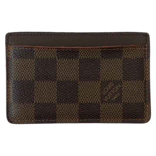 LOUIS VUITTON ルイヴィトン ダミエ ポルトカルト サーンプル エベヌ ブラウン PVC N61722 カードケース 名刺入れ パスケース  レディース