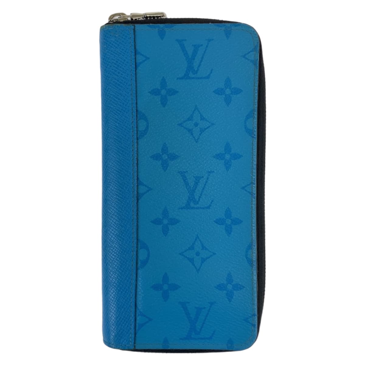 LOUIS VUITTON ルイヴィトン タイガラマ ジッピーウォレット ヴェルティカル ライトブルー 水色 ブラック 黒 PVC M30467 長財布 ラウンドファスナー  メンズ