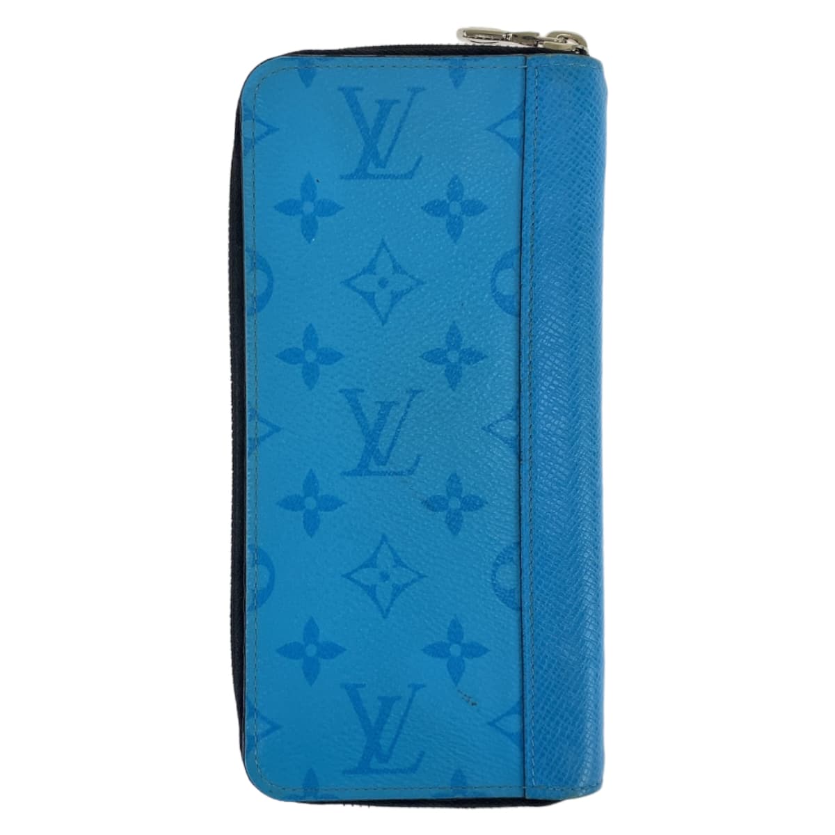LOUIS VUITTON ルイヴィトン タイガラマ ジッピーウォレット ヴェルティカル ライトブルー 水色 ブラック 黒 PVC M30467 長財布 ラウンドファスナー  メンズ
