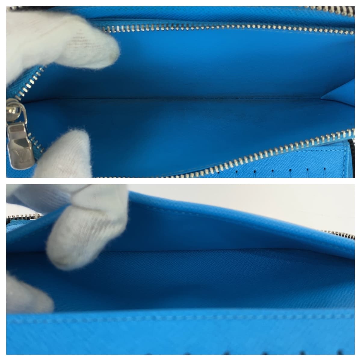 LOUIS VUITTON ルイヴィトン タイガラマ ジッピーウォレット ヴェルティカル ライトブルー 水色 ブラック 黒 PVC M30467 長財布 ラウンドファスナー  メンズ