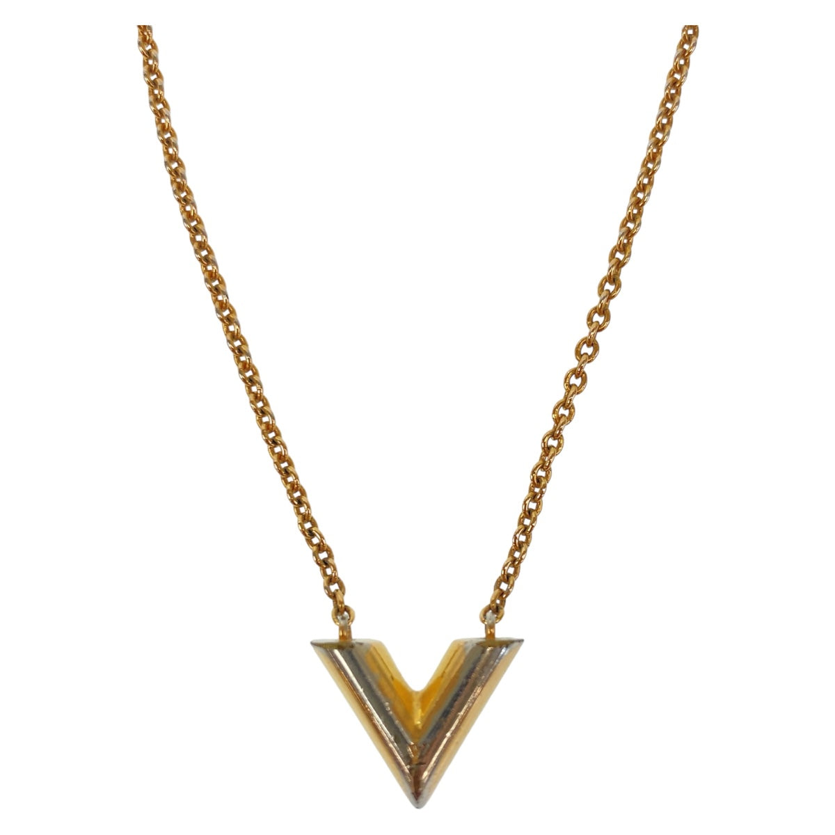 LOUIS VUITTON ルイヴィトン エッセンシャルV ゴールド 金 メタル M80137 ネックレス  レディース