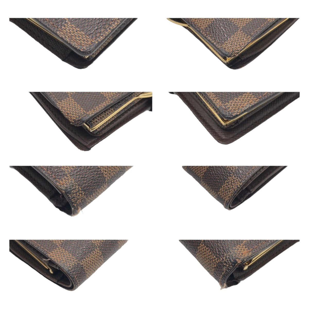 11136
LOUIS VUITTON ルイヴィトン ダミエ ポルトモネ ビエ ヴィエノワ ブラウン ゴールド金具 PVC N61664 がま口 折財布 コンパクトウォレット  レディース