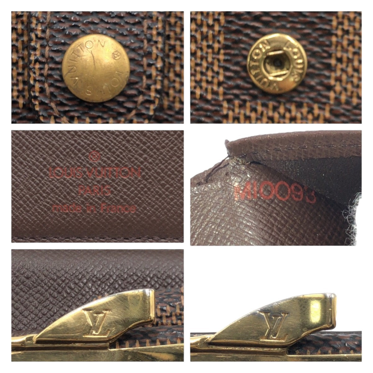 11136
LOUIS VUITTON ルイヴィトン ダミエ ポルトモネ ビエ ヴィエノワ ブラウン ゴールド金具 PVC N61664 がま口 折財布 コンパクトウォレット  レディース