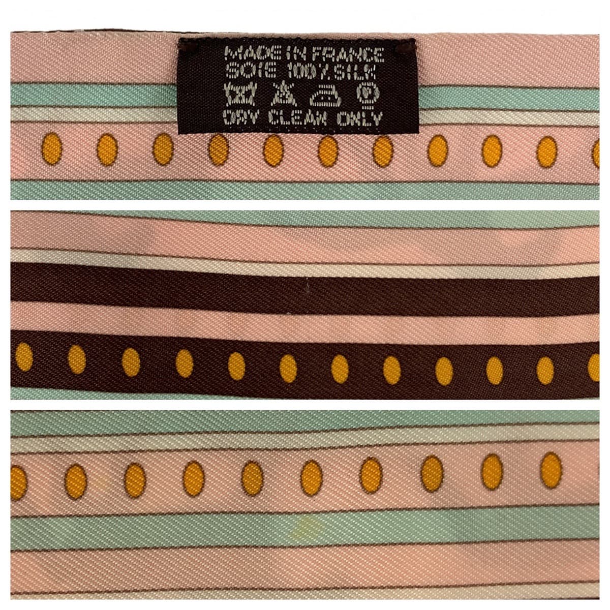 HERMES エルメス SEQUENCES ツイリー ピンク マルチカラー シルク スカーフ リボンスカーフ  レディース