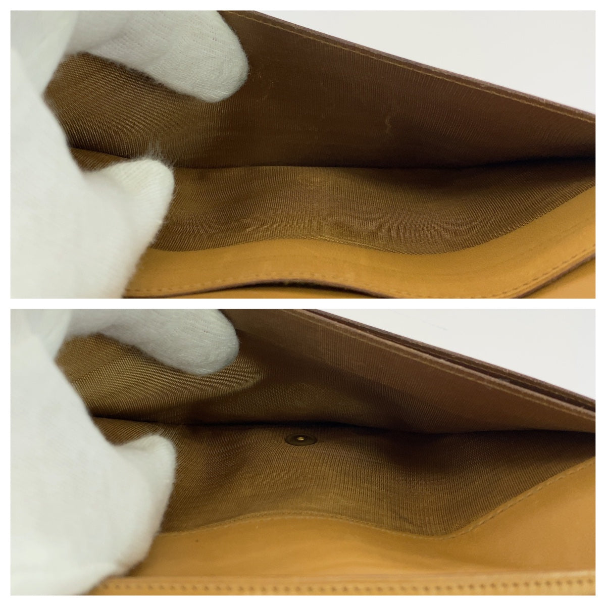 12480
 CELINE Vintage Macadam Triomphe Brown Beige Gold Hardware PVC/Leather Long Wallet Clasp Purse Women's