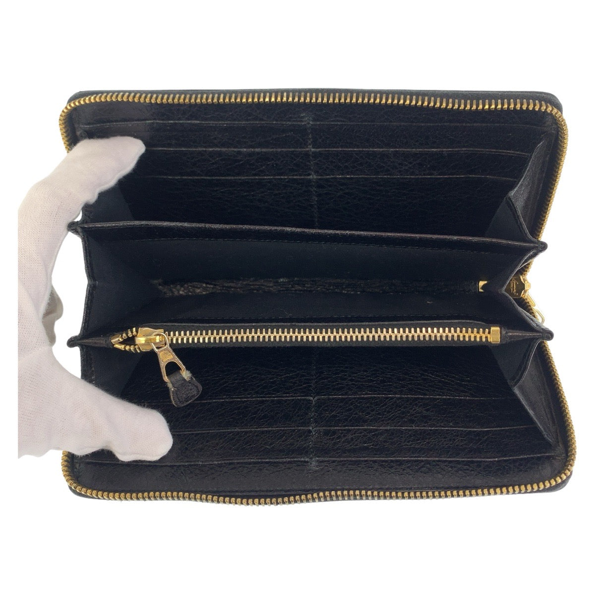 11141
BALENCIAGA バレンシアガ ジャイアント コンチネンタル ブラック ゴールド金具 レザー 長財布 ロングウォレット  レディース