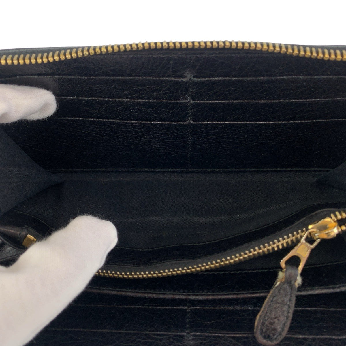 11141
BALENCIAGA バレンシアガ ジャイアント コンチネンタル ブラック ゴールド金具 レザー 長財布 ロングウォレット  レディース