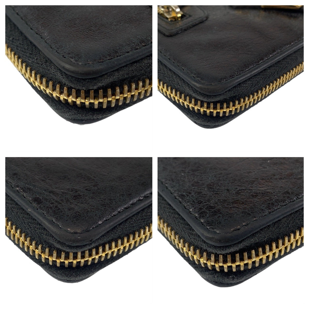 11141
BALENCIAGA バレンシアガ ジャイアント コンチネンタル ブラック ゴールド金具 レザー 長財布 ロングウォレット  レディース