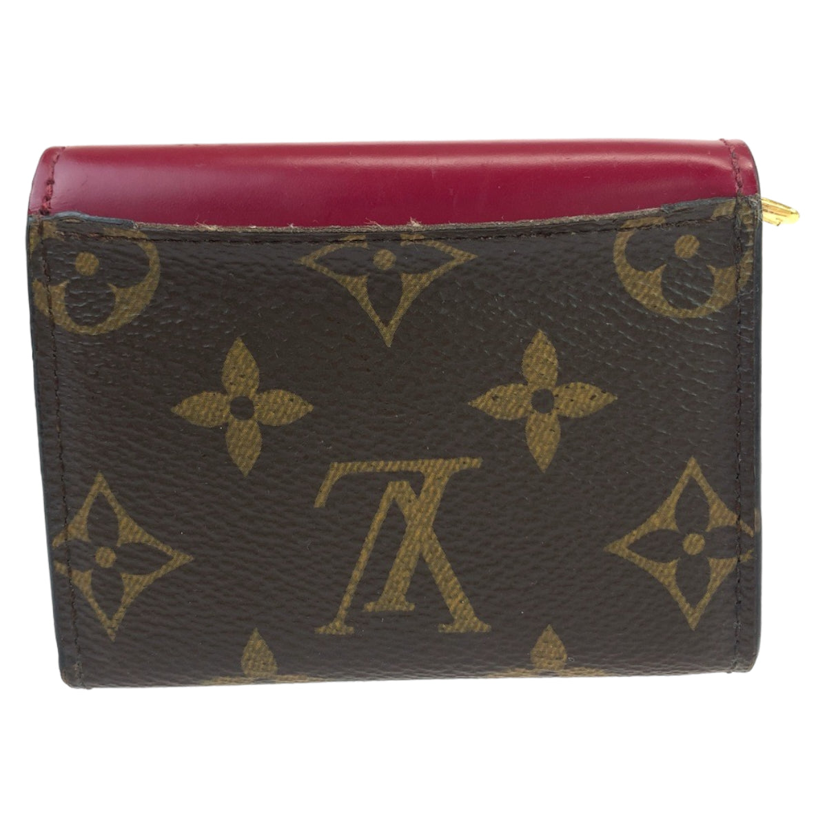 11144
 LOUIS VUITTON Louis Vuitton Monogram Portefeuille Zoe Fuchsia Brown Gold Hardware PVC M62932 Folding Wallet Compact Wallet Women's