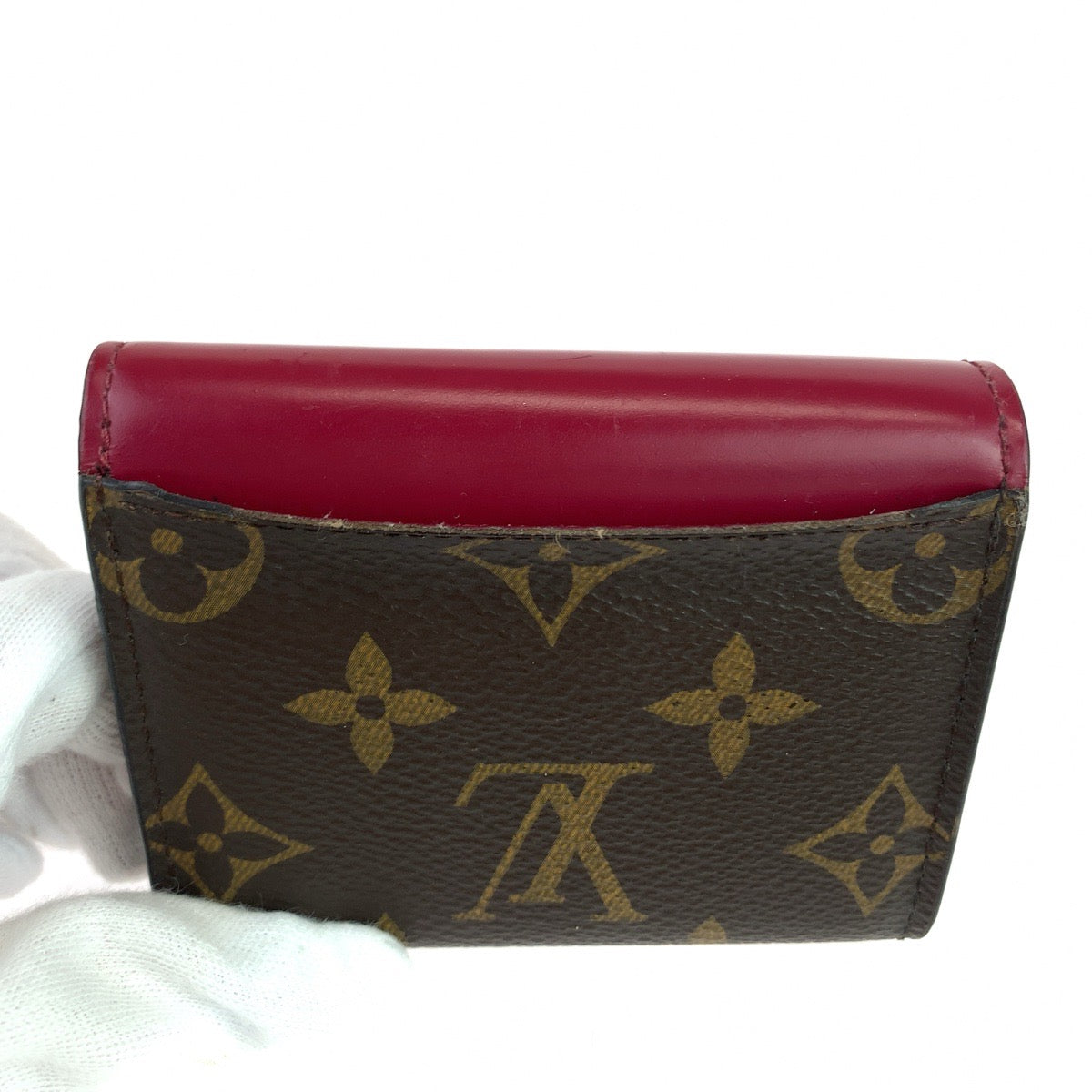 11144
 LOUIS VUITTON Louis Vuitton Monogram Portefeuille Zoe Fuchsia Brown Gold Hardware PVC M62932 Folding Wallet Compact Wallet Women's