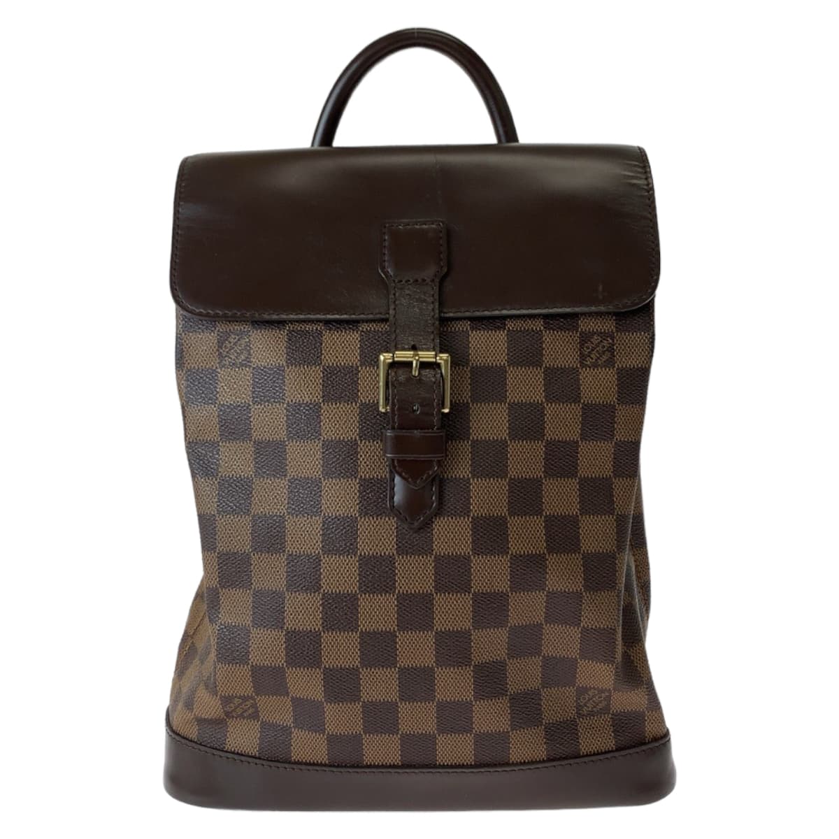 11146
LOUIS VUITTON ルイヴィトン ダミエ ソーホー ブラウン ゴールド金具 PVC N51132 デイパック バックパック  レディース