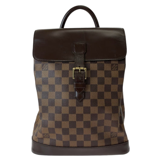 11146
LOUIS VUITTON ルイヴィトン ダミエ ソーホー ブラウン ゴールド金具 PVC N51132 デイパック バックパック  レディース