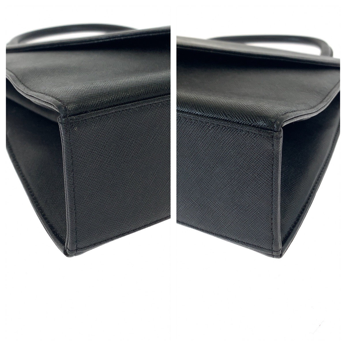 YVES SAINT LAURENT イヴ・サンローラン クラシック YSLロゴ ブラック 黒 レザー ハンドバッグ  レディース