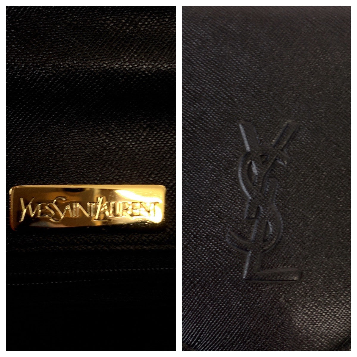 YVES SAINT LAURENT イヴ・サンローラン クラシック YSLロゴ ブラック 黒 レザー ハンドバッグ  レディース