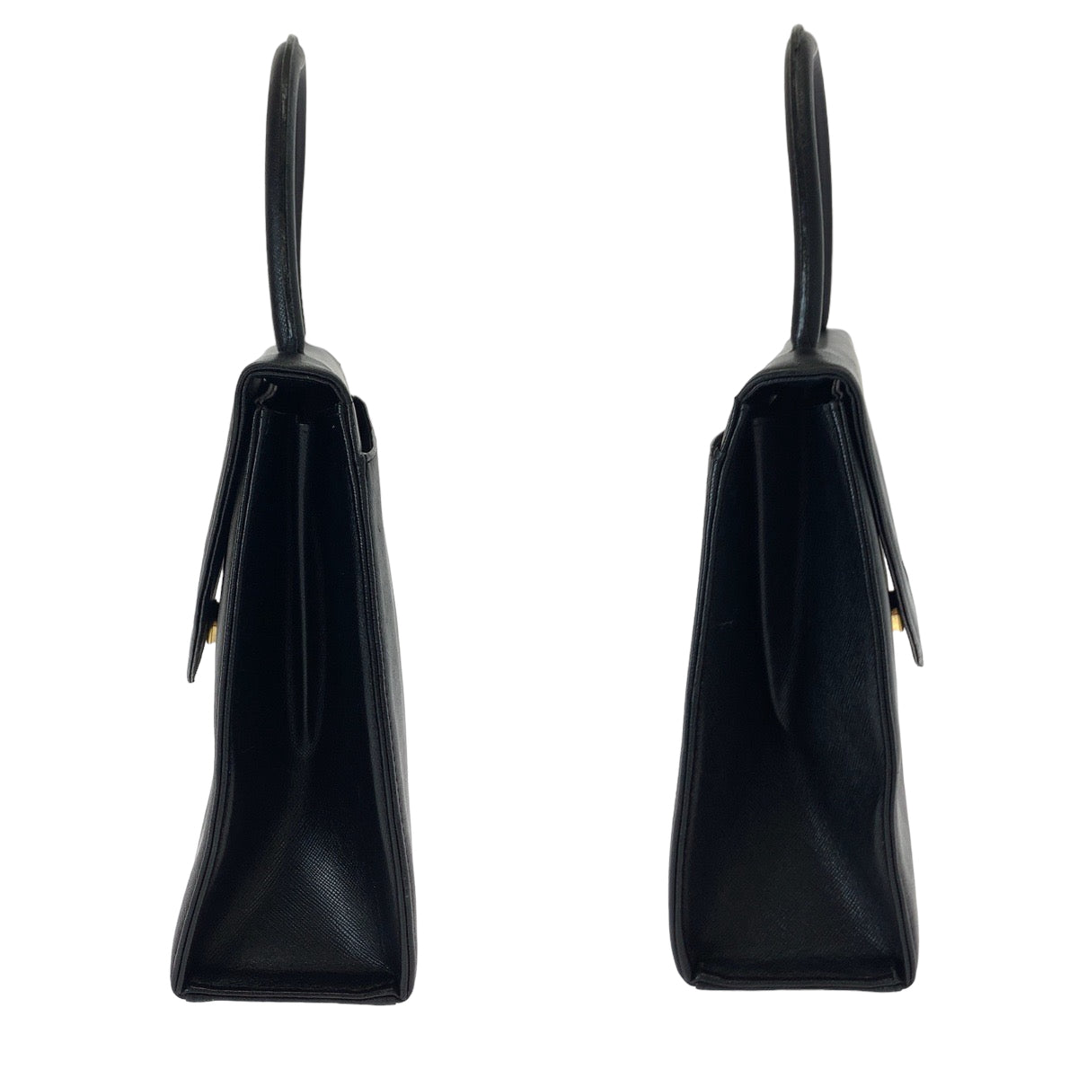 YVES SAINT LAURENT イヴ・サンローラン クラシック YSLロゴ ブラック 黒 レザー ハンドバッグ  レディース