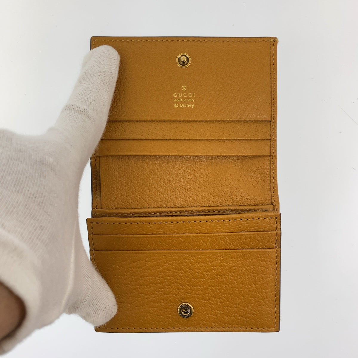 GUCCI グッチ ディズニー ベージュ ゴールド金具 GGスプリームキャンバス / レザー 602534 折財布 コンパクトウォレット  レディース
