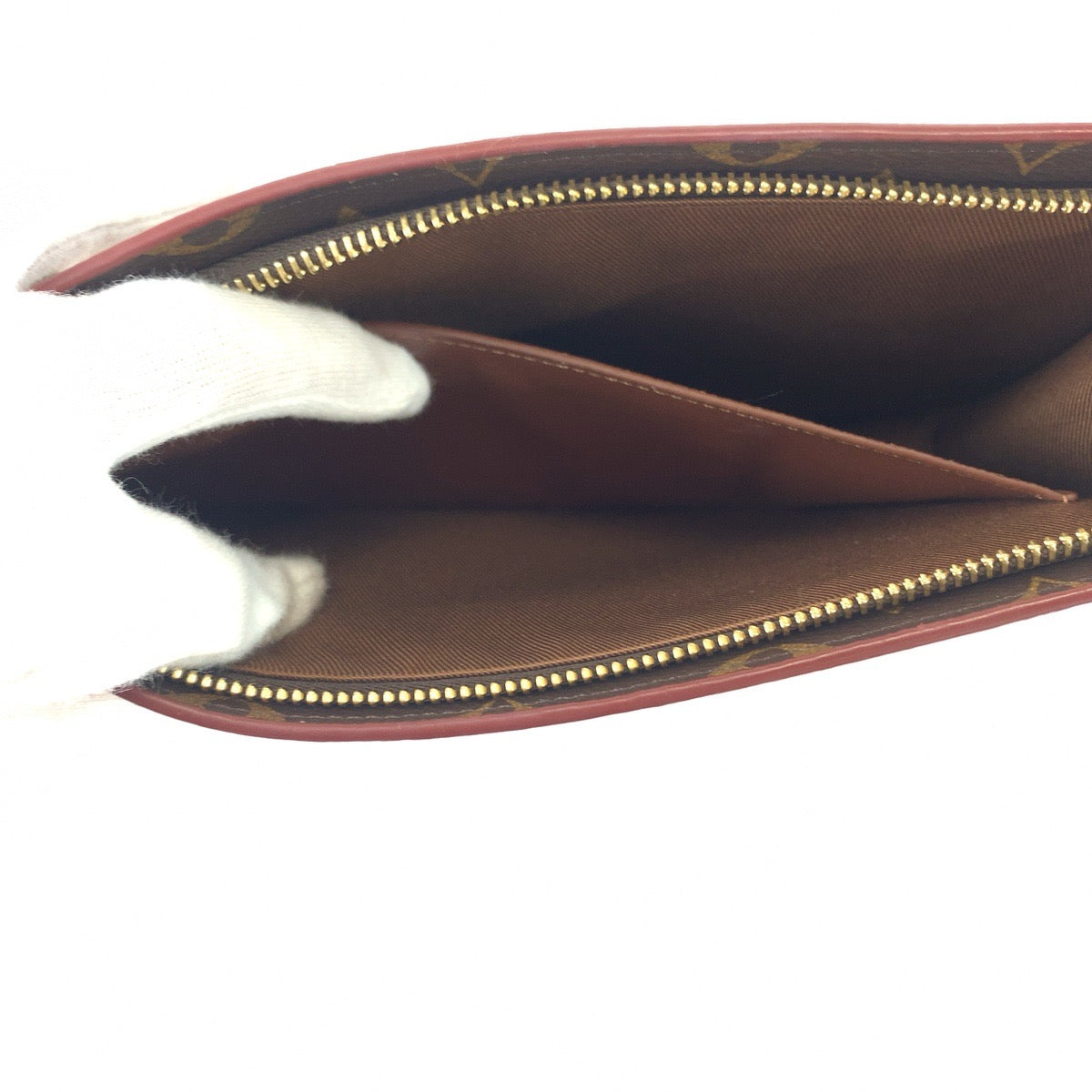 LOUIS VUITTON ルイヴィトン モノグラム チェーンクラッチバッグ ブラウン 茶 ゴールド金具 PVC M55646 クラッチバッグ セカンドバッグ  レディース