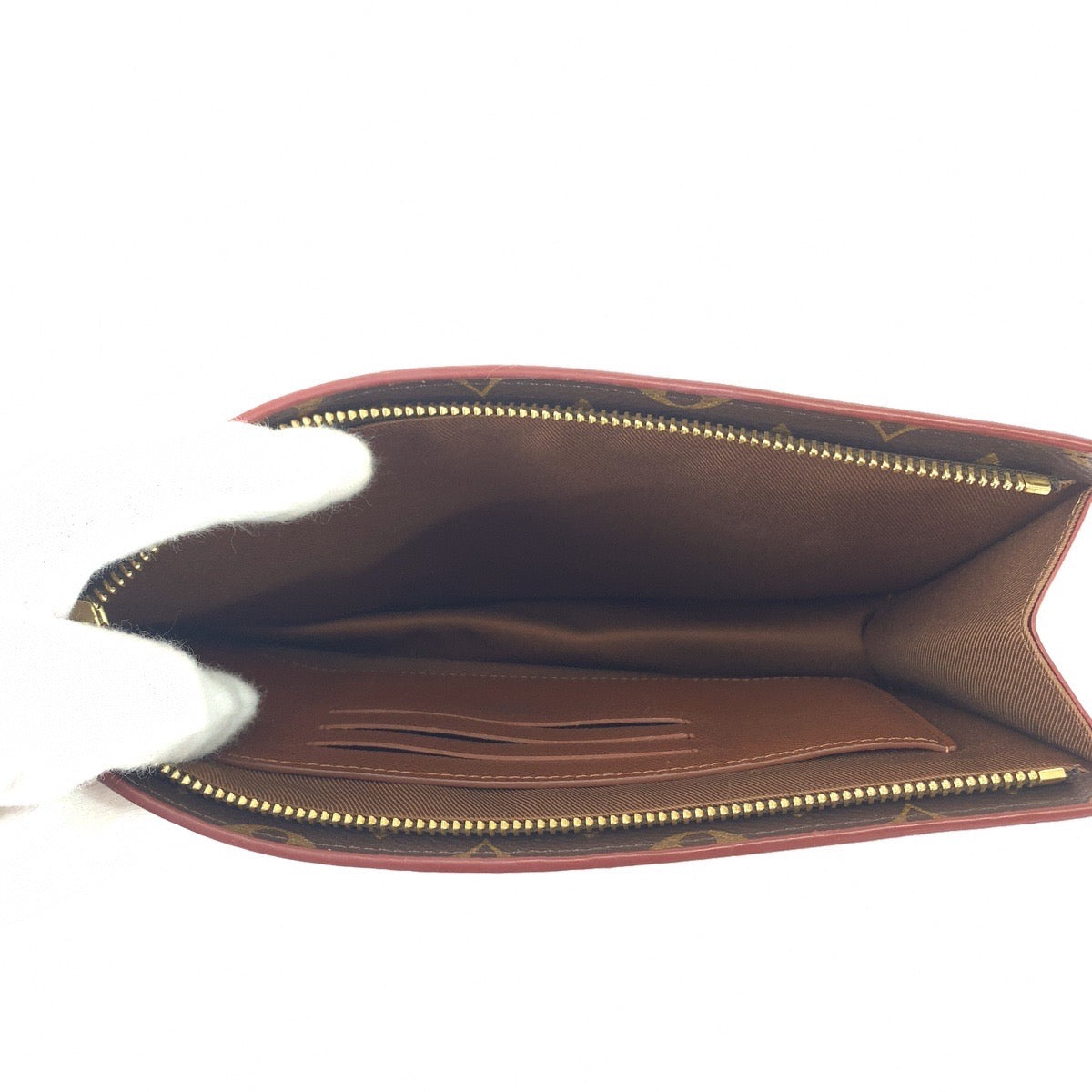 LOUIS VUITTON ルイヴィトン モノグラム チェーンクラッチバッグ ブラウン 茶 ゴールド金具 PVC M55646 クラッチバッグ セカンドバッグ  レディース